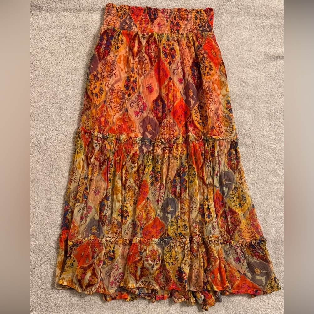 Free People - 'The Great Escape' - Printed Maxi Skirt - XS - Picture 6 of 9